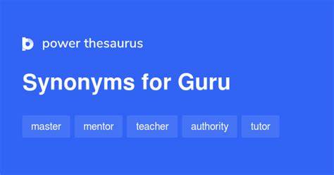 synonyms for guru.